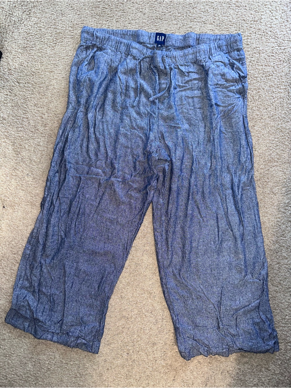 GAP Women’s Heather Blue Linen Pants
